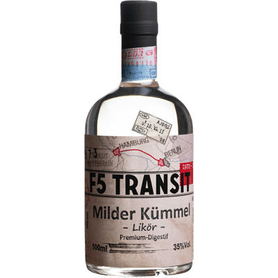 Mild caraway liqueur No. 5573 - F5-Transit - Transit schnapps