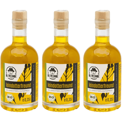 Bio Leindotterfreund Vorratspack (3x Leindotteröl)