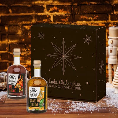 Weihnachtsbox Weihnachtssternchen (1x Pastaöl + 1x BBQ Öl)