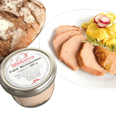 The Wurschtler Franconian baked liver cheese in a jar