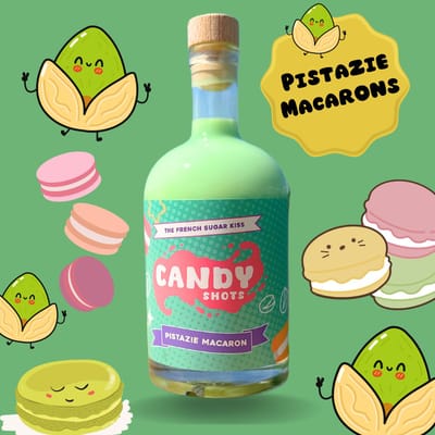 CANDYSHOTS Pistachio Macaron Cream Liqueur - Pastry and pistachio liqueur