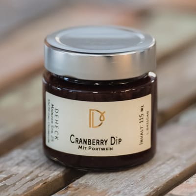 Deheck Manufaktur Cranberry Aufstrich mit Portwein