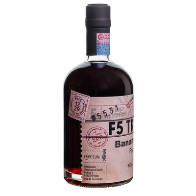 Banana Kirsch Liqueur No. 5531 - KiBa with shot - F5 Transit - Transitschnaps