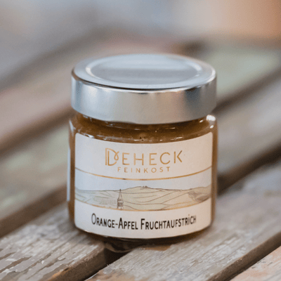 Deheck Manufaktur Orange Apfel Aufstrich mit Nuss