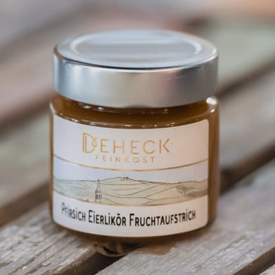 Deheck Manufaktur Pfirsich Eierlikör Aufstrich