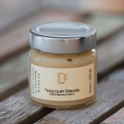 Deheck Manufaktur Prosecco mit Eierlikör Aufstrich