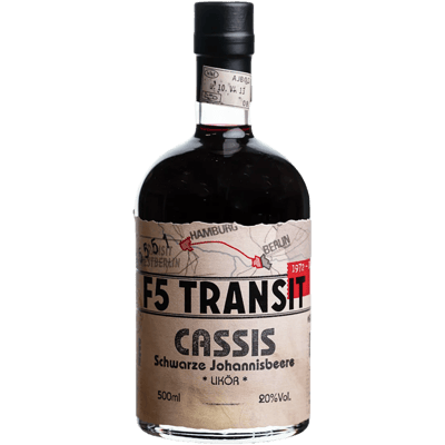 CASSIS Likör No. 5551 - Schwarze Johannisbeere - F5-Transit - Transitschnaps