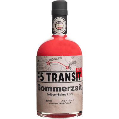 Sommerzeit Likör No. 5557 - Erdbeere Sahne mit Vanille - F5-Transit - Transitschnaps