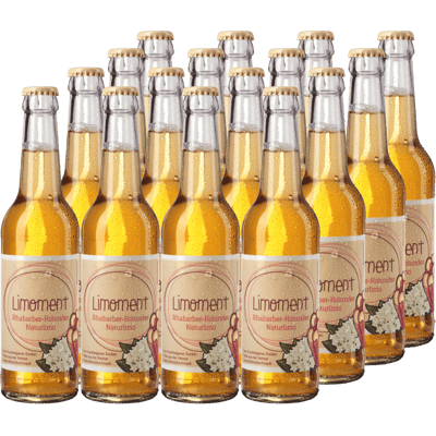 12er Box Limoment Rhabarber-Holunder - Limonade