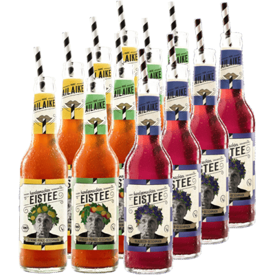 AiLaike iced tea bundle (5x peach-mango + 5x lemon-mint + 5x blueberry-hibiscus)