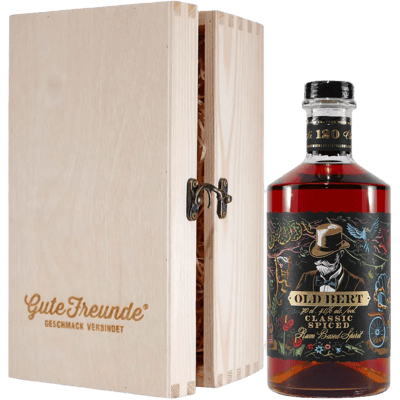 Michlers Old Bert Classic Spiced Rum with wooden gift box