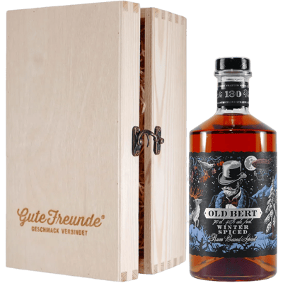 Michlers Old Bert Winter Spiced Rum with wooden gift box