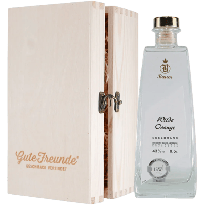 Bauer Wilde Orange Edelbrand with wooden gift box
