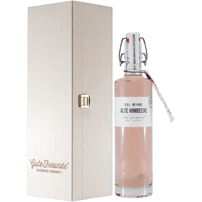 Birkenhof Old Raspberry Berry Brandy with wooden gift box