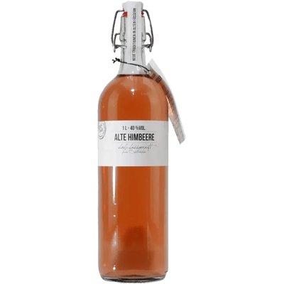 Birkenhof Alte Himbeere berry brandy magnum bottle with wooden gift box