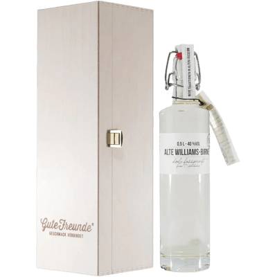 Birkenhof Alte Williams Obstbrand mit Geschenk-Holzkiste