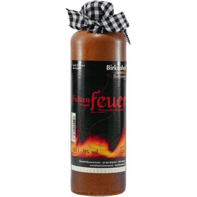Birkenhof Fichtenfeuer herbal liqueur with wooden gift box