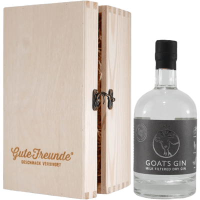 Birkenhof Goat's Dry Gin with wooden gift box