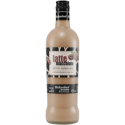 Birkenhof Latte Macchiato Kaffee-Sahnelikör mit Geschenk-Holzkiste