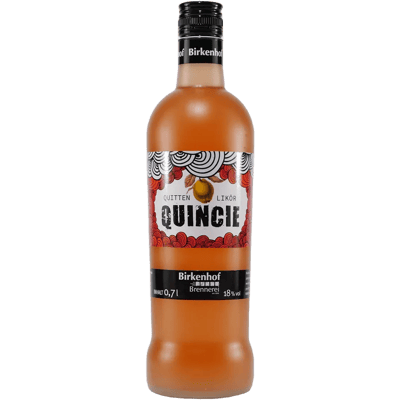 Birkenhof Quincie quince liqueur with wooden gift box