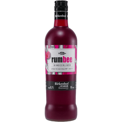 Birkenhof RumBee Himbeerlikör mit Geschenk-Holzkiste