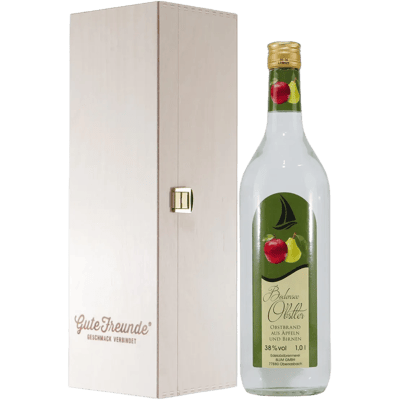 Bodensee Obstler mit Geschenk-Holzkiste