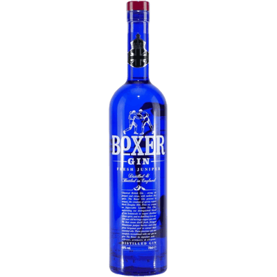 Boxer Dry Gin Fresh Juniper with wooden gift box