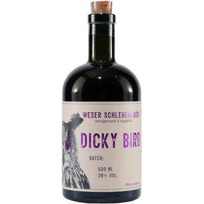 Dicky Bird Schlehen-Likör mit Geschenk-Holzkiste