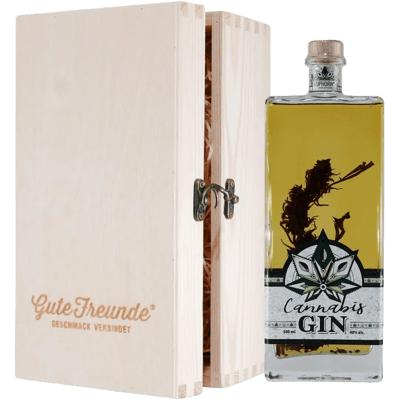 Euphoria Cannabis Gin with wooden gift box