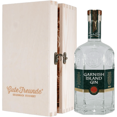 Garnish Island Gin with wooden gift box