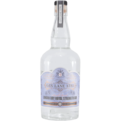 Gin Lane 1751 London Dry Royal Strength Gin mit Geschenk-Holzkiste