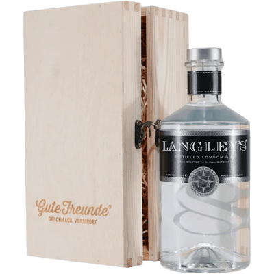 Langley's No. 8 Distilled London Gin with wooden gift box