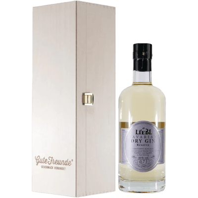 Liebl Bavarian Dry Gin Réserve with wooden gift box