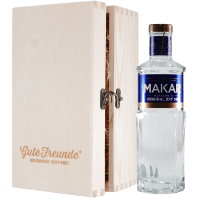Makar Glasgow Dry Gin with wooden gift box