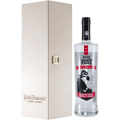 MRDC River Rose Gin with wooden gift box