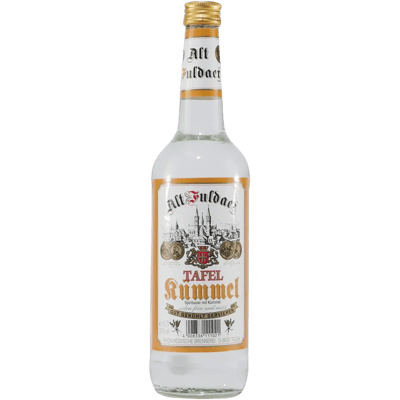 Old Fulda table caraway liqueur with wooden gift box