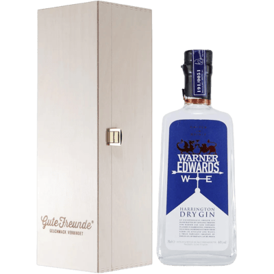 Warner Edwards Harrington Dry Gin with wooden gift box