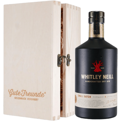 Whitley Neill Handcrafted Dry Gin with wooden gift box