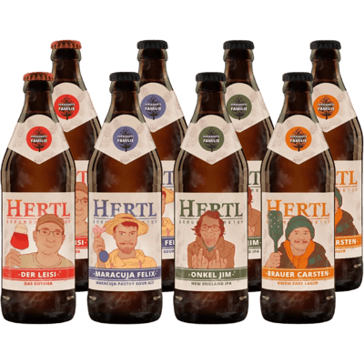Die Verwandten Bierpaket (2x Maracuja Pastry Sour Ale + 2x Ur-Ur-Ur-Ur-Ur-Opa + 2x Rotbier + 2x NEIPA)