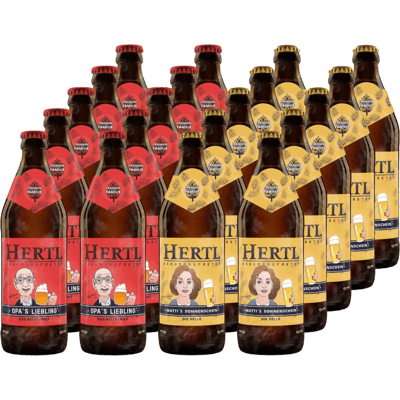 Mixed package grandpa & mom (10x mom's Sonnenschein Helles + 10x grandpa's favorite Kellerbier)