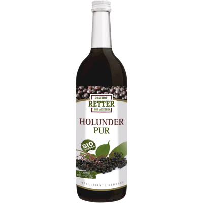 Obsthof Retter organic pure elderberry juice