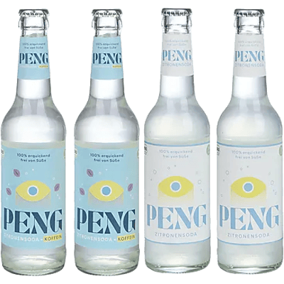 PENG Organic LemonMix 12 pack (6x lemon soda + 6x caffeinated lemon soda)