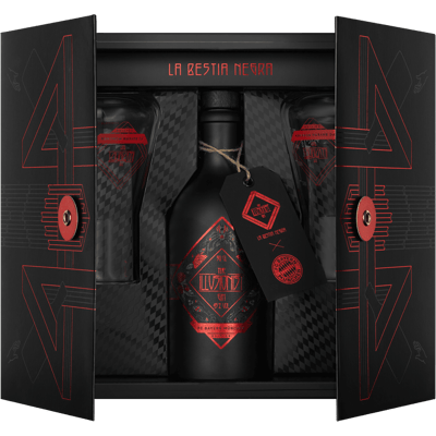 The Illusionist La Bestia Negra - Gift set (1x FC Bayern Gin + 2x glasses + 1x cocktail brochure)