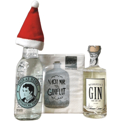 Naturbursche BeGINner Box XMAS Edition (1x Saar Dry Gin + 1x Tonic Water + 1x Christmas napkins)