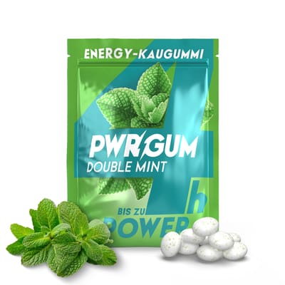 PWRGUM Mix-Pack 8er Box - Energy Kaugummis (2x Double Mint + 2x Zimt + 2x Energydrink Flavor + 2x Grapefruit) 4