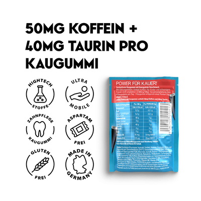PWRGUM Energydrink Flavor 10er Box - Energy-Kaugummi