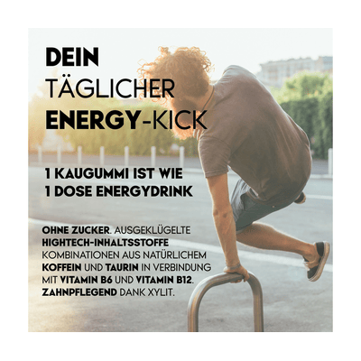 PWRGUM Energydrink Flavor 10er Box - Energy-Kaugummi