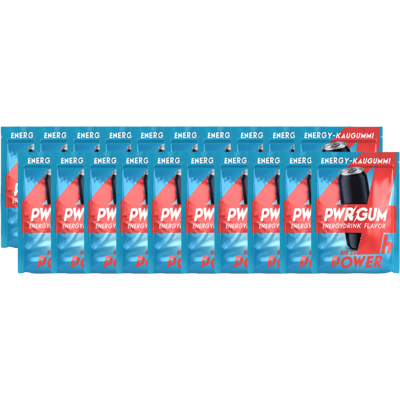 PWRGUM Energydrink Flavor 20er-Pack - Energy-Kaugummis