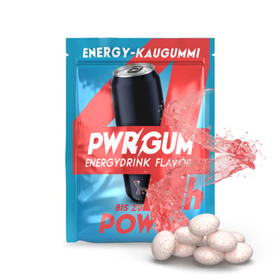 PWRGUM Mix-Pack 8er Box - Energy Kaugummis (2x Double Mint + 2x Zimt + 2x Energydrink Flavor + 2x Grapefruit) 5