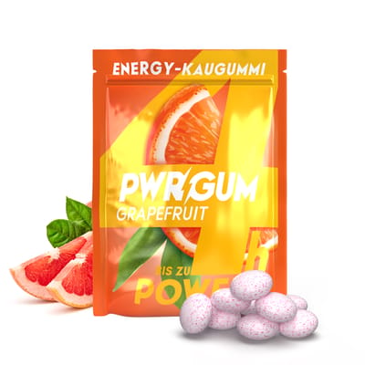 PWRGUM Mix-Pack 8er Box - Energy Kaugummis (2x Double Mint + 2x Zimt + 2x Energydrink Flavor + 2x Grapefruit) 6